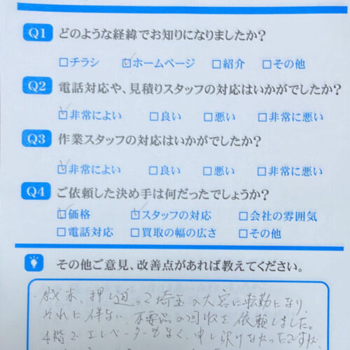 世羅町N.W様のお客様アンケート