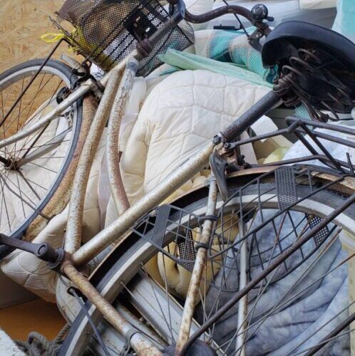 福山市で錆び自転車回収