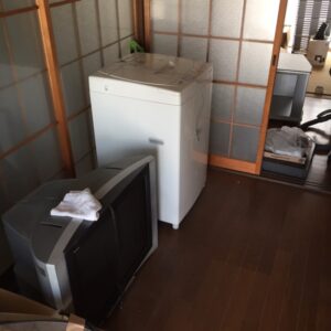 東広島市でとても重たいブラウン管テレビなどの家電製品回収
