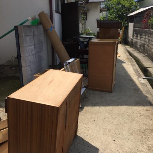 広島市南区で処分に困っていた古い家具回収