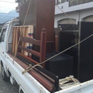 東広島市でベッドや木枠のステレオ処分