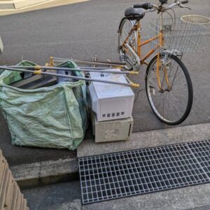 福山市で引越しに伴い自転車、トースタ、レンジ回収