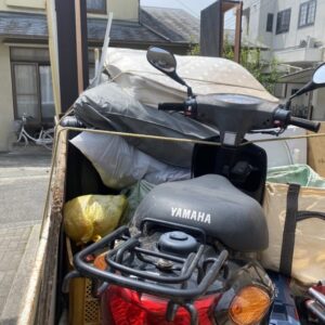 広島市西区でお部屋のお片付けの際に原付バイクも処分
