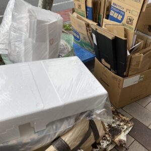 尾道市で引越し後の大量の不要となったダンボール回収