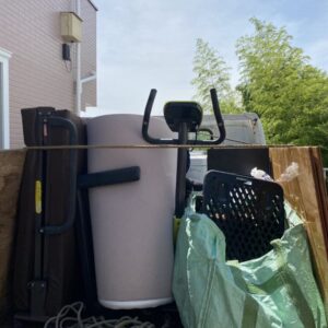 竹原市で引越しの際に布団、ベッド、ランニング機処分