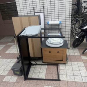 中区でテレビ台や本棚などの不用品回収